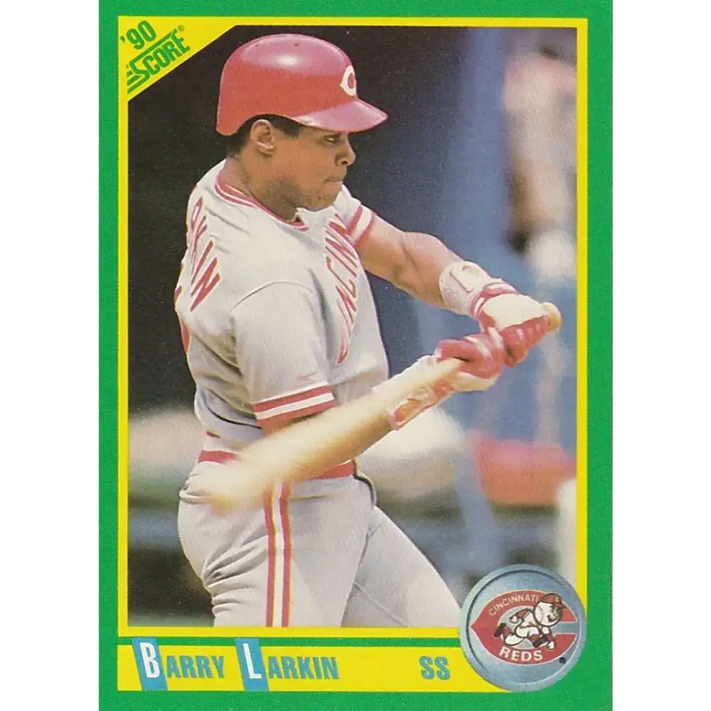 1990 Score #155 Barry Larkin NM-MT Cincinnati Reds Baseball Card - Baseball Card Single