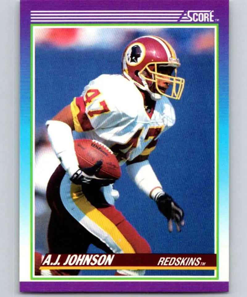 1990 Score #157 A.J. Johnson NM-MT Washington Redskins Football Card - Football Card Single