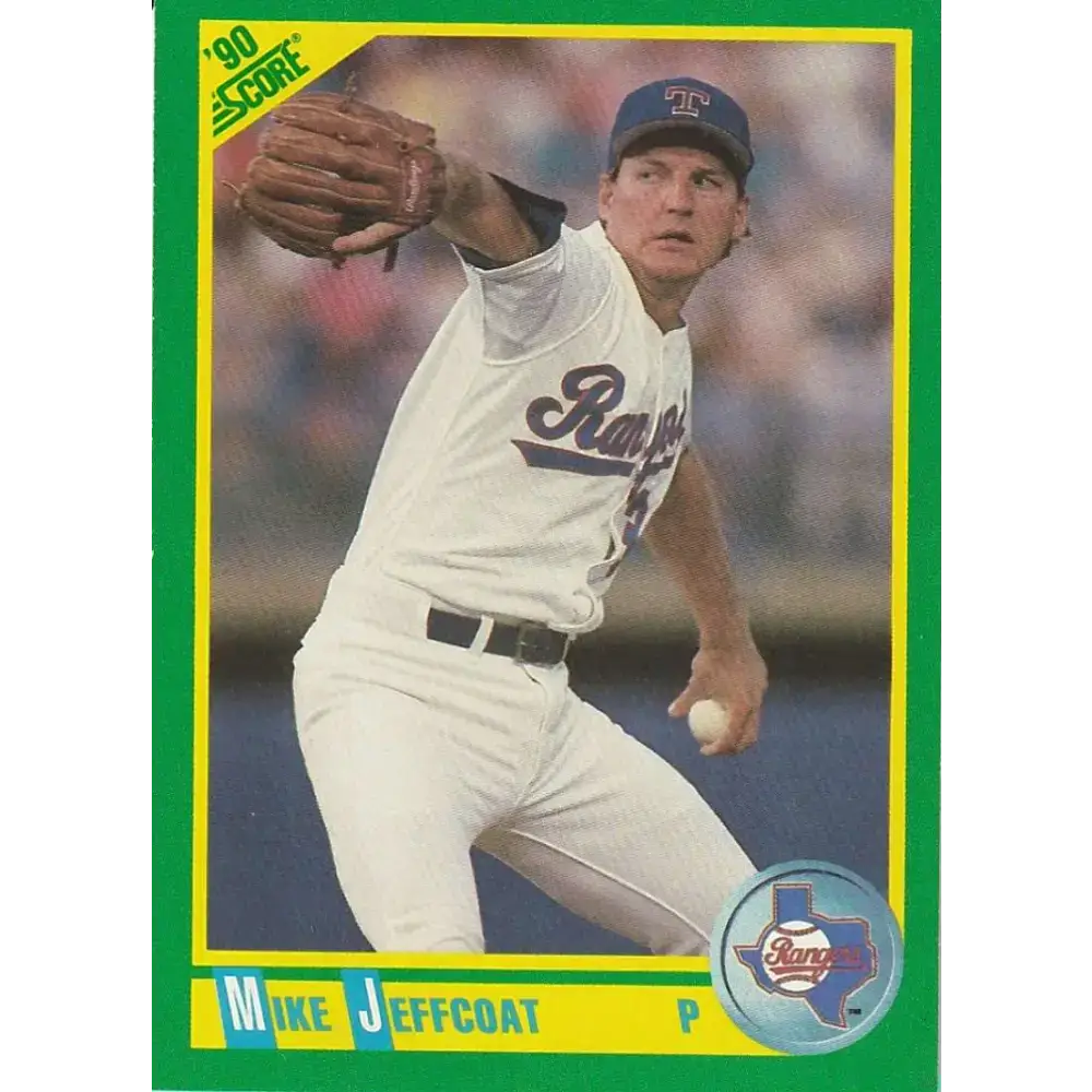 1990 Score #158 Mike Jeffcoat NM-MT Texas Rangers Baseball Card - Baseball Card Single