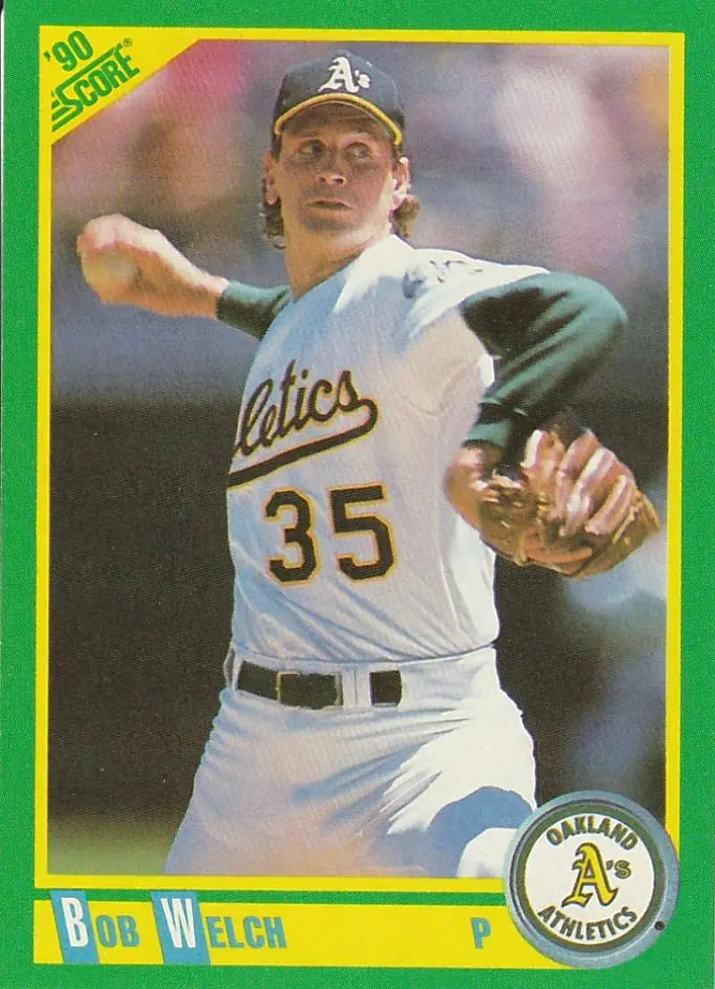 1990 Score #159 Bob Welch EX Excellent Oakland Athletics Baseball Card - Baseball Card Single