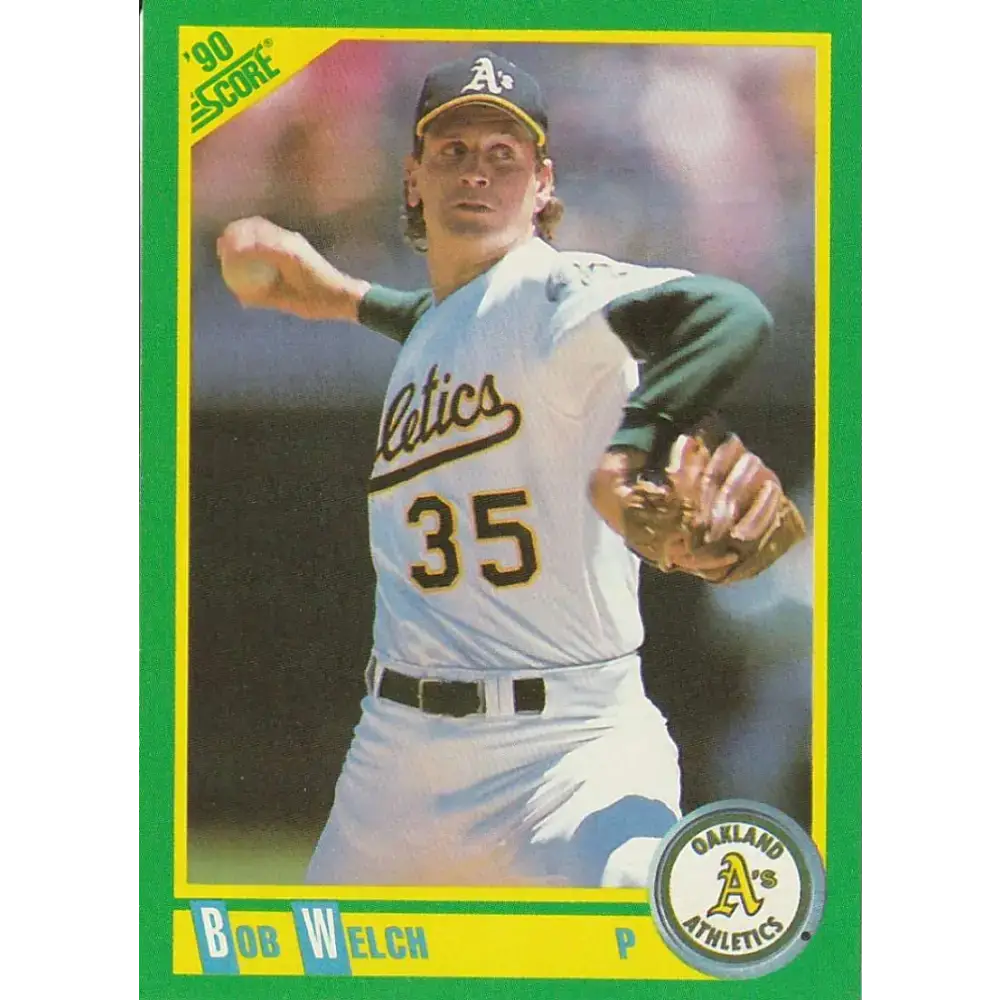 1990 Score #159 Bob Welch NM-MT Oakland Athletics Baseball Card - Baseball Card Single