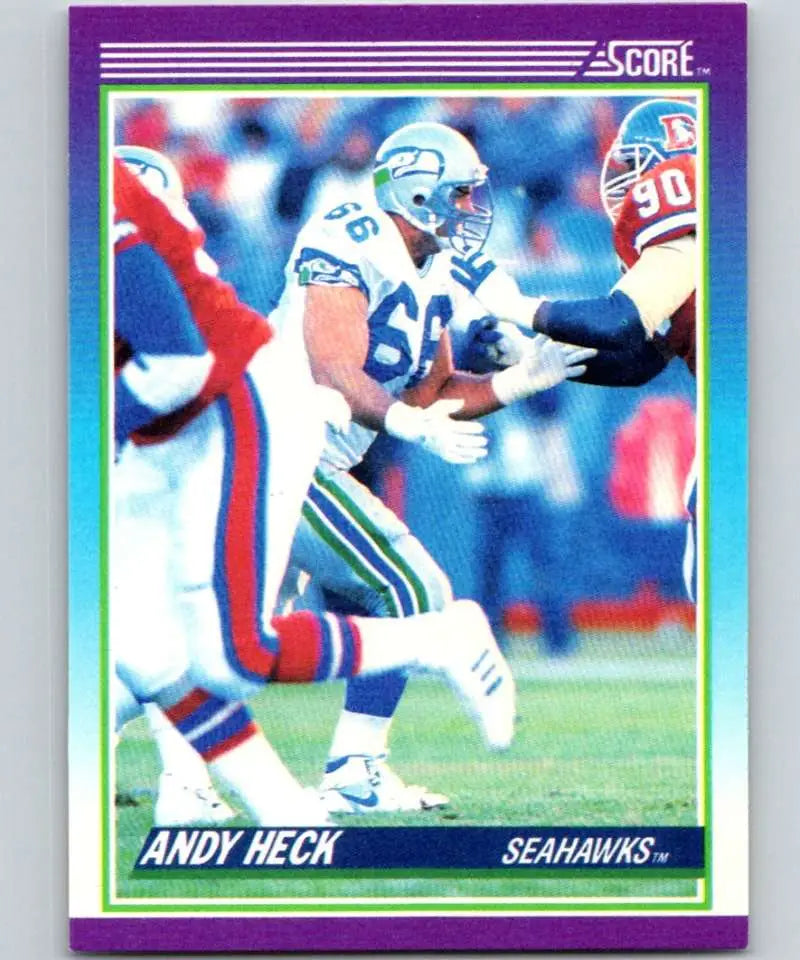 1990 Score #160 Andy Heck NM-MT Seattle Seahawks Football Card - Football Card Single