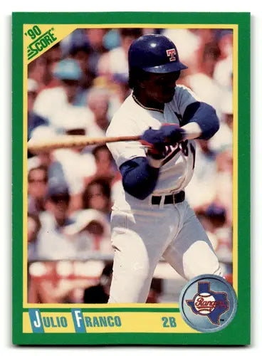 Original gloss Julio Franco baseball card 1990 Score NM-MT Rangers ID 46161