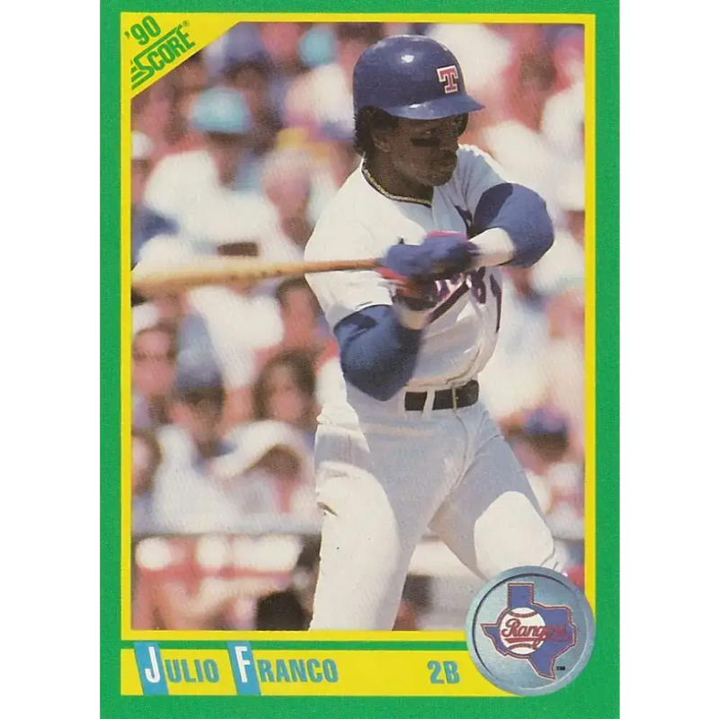 1990 Score #160 Julio Franco NM-MT Texas Rangers Baseball Card - Baseball Card Single