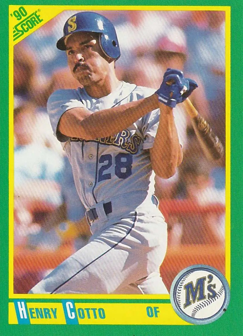 1990 Score #161 Henry Cotto EX Excellent Seattle Mariners Baseball Card - Baseball Card Single