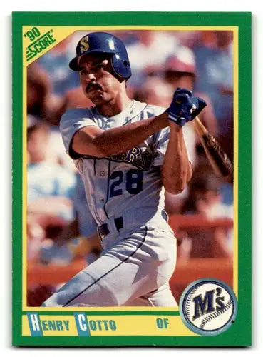 Original gloss Henry Cotto baseball card from 1990 Score #161 featuring Henry Cotto