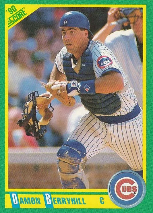 1990 Score #163 Damon Berryhill EX Excellent Chicago Cubs Baseball Card