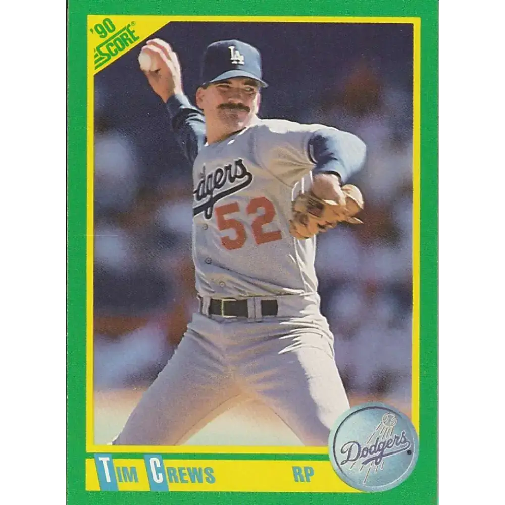 1990 Score #164 Tim Crews NM-MT Los Angeles Dodgers Baseball Card - Baseball Card Single