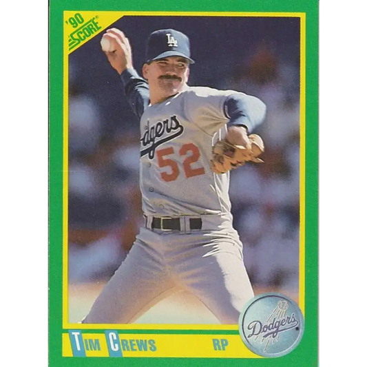 1990 Score #164 Tim Crews NM-MT Los Angeles Dodgers Baseball Card - Baseball Card Single