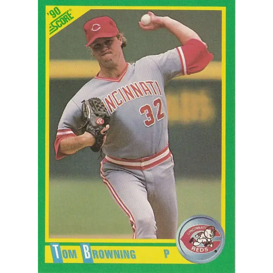1990 Score #165 Tom Browning NM-MT Cincinnati Reds Baseball Card - Baseball Card Single