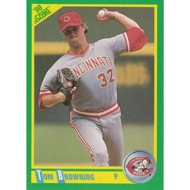 1990 Score #165 Tom Browning NM-MT Cincinnati Reds Baseball Card - Baseball Card Single