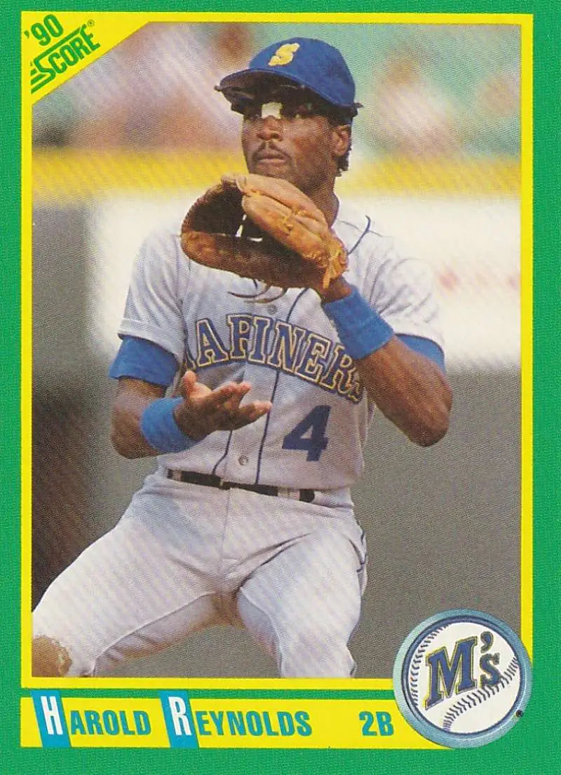 1990 Score #167 Harold Reynolds EX Excellent Seattle Mariners Baseball Card - Baseball Card Single