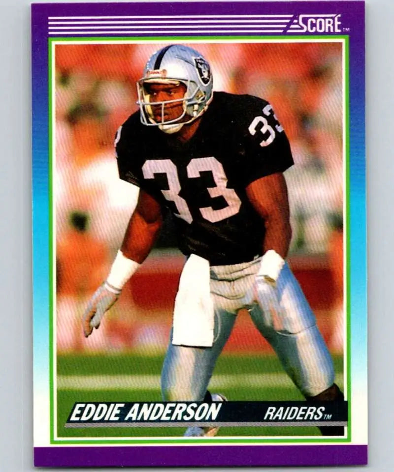 1990 Score #169 Eddie Anderson NM-MT RC Rookie Los Angeles Raiders Football Card - Football Card Single