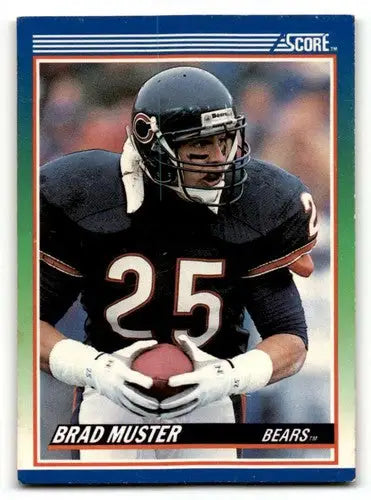 1990 Score Brad Muster Chicago Bears football card, excellent condition, collectible memorabilia