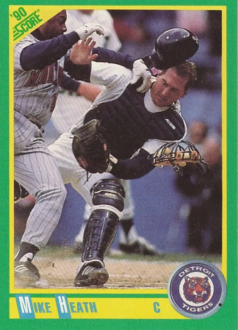 1990 Score #172 Mike Heath EX Excellent Detroit Tigers Baseball Card - Baseball Card Single