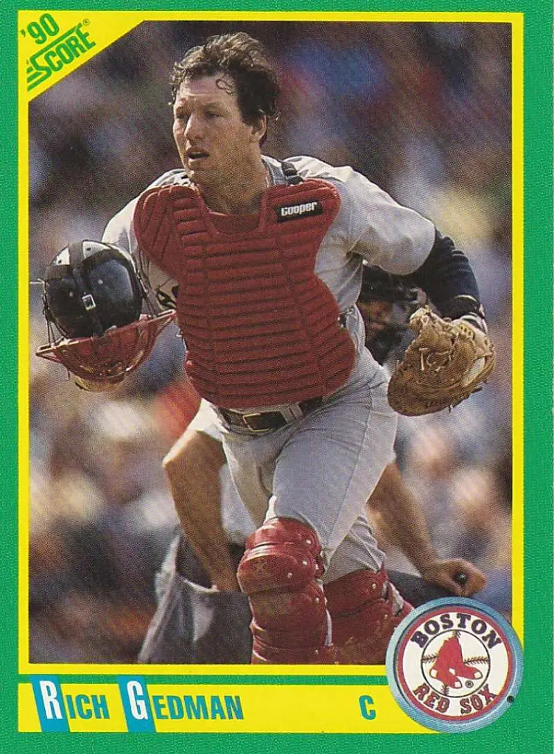 1990 Score #173 Rich Gedman EX Excellent Boston Red Sox Baseball Card - Baseball Card Single