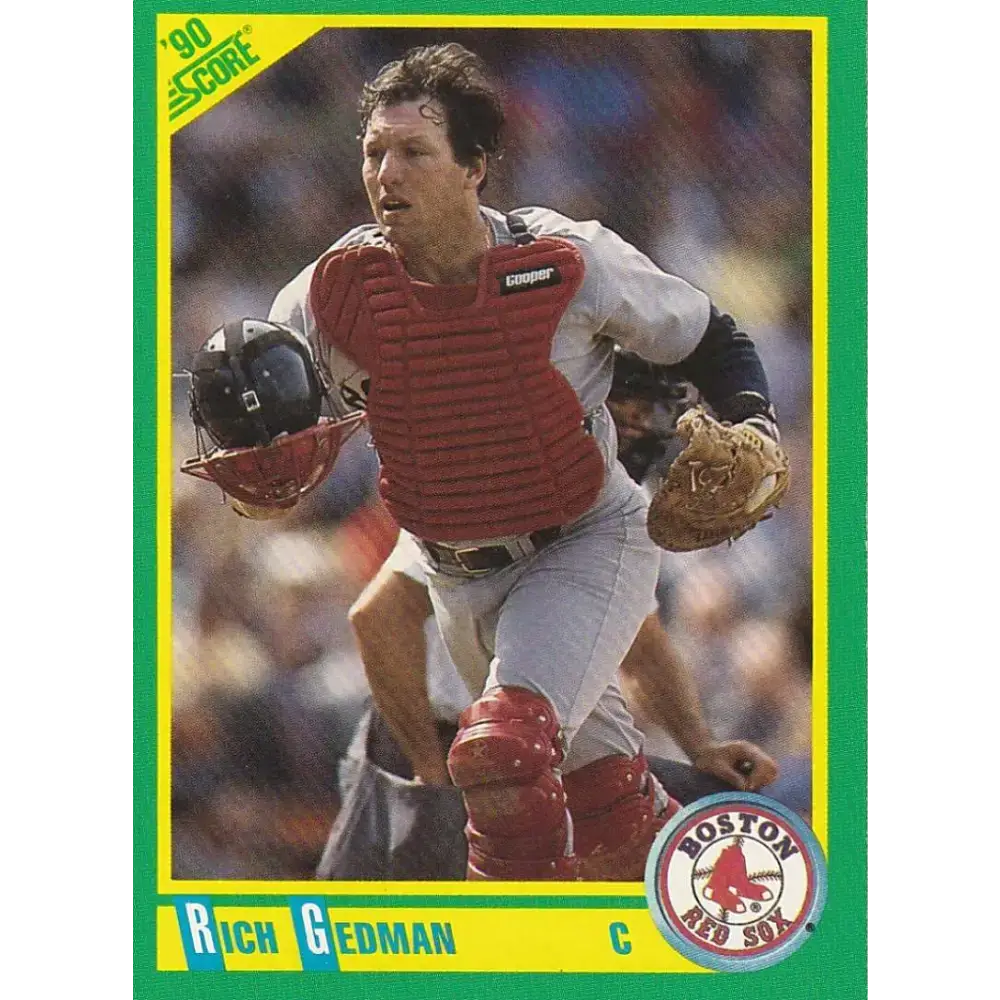 1990 Score #173 Rich Gedman NM-MT Boston Red Sox Baseball Card - Baseball Card Single