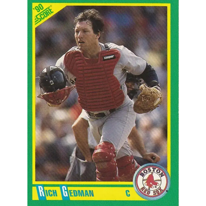 1990 Score #173 Rich Gedman NM-MT Boston Red Sox Baseball Card - Baseball Card Single