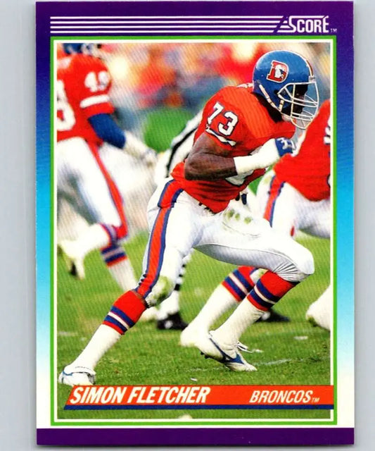 1990 Score #173 Simon Fletcher NM-MT Denver Broncos Football Card