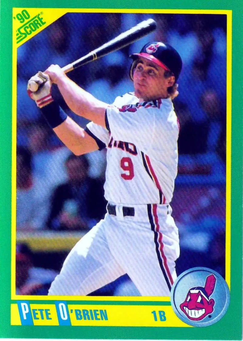 1990 Score #175 Pete O’Brien EX Excellent Cleveland Indians Baseball Card - Baseball Card Single