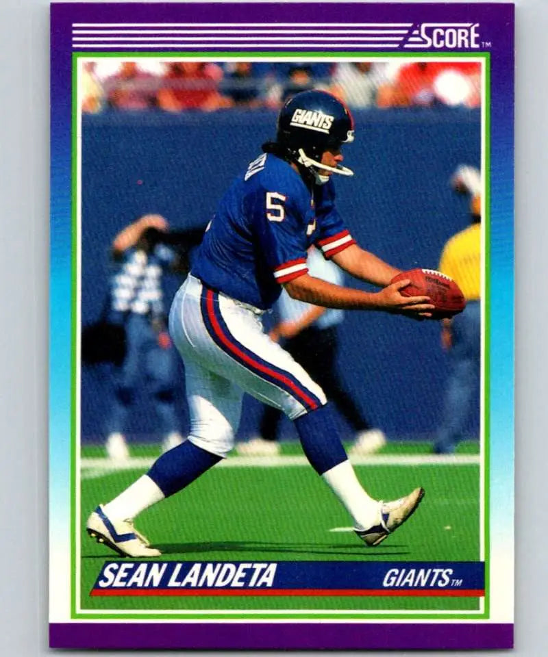 1990 Score #175 Sean Landeta NM-MT New York Giants Football Card - Football Card Single