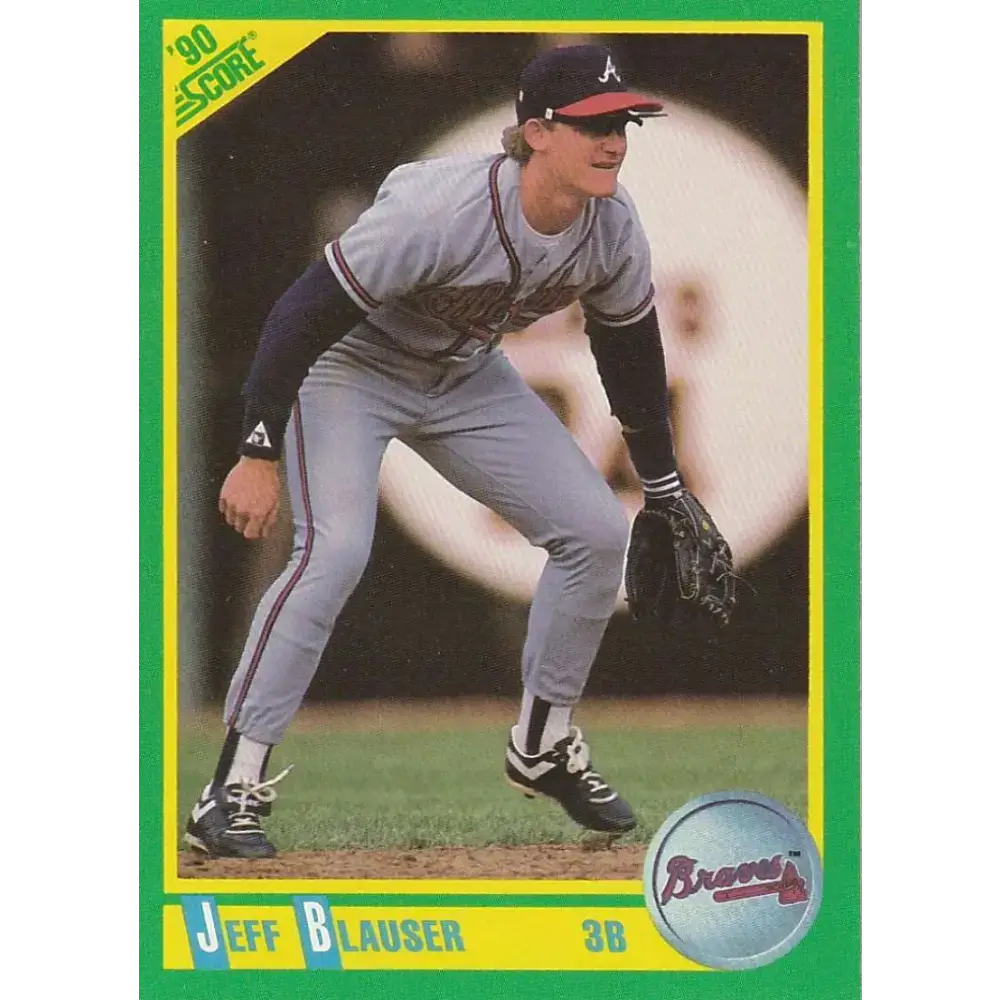 1990 Score #178 Jeff Blauser NM-MT Atlanta Braves Baseball Card - Baseball Card Single