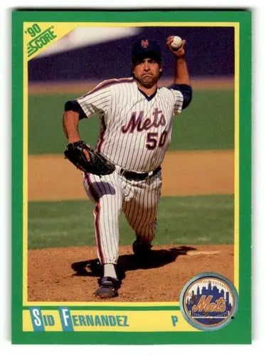 1990 Score #18 Sid Fernandez New York Mets Baseball Cards ID:52791 - Baseball Card Single