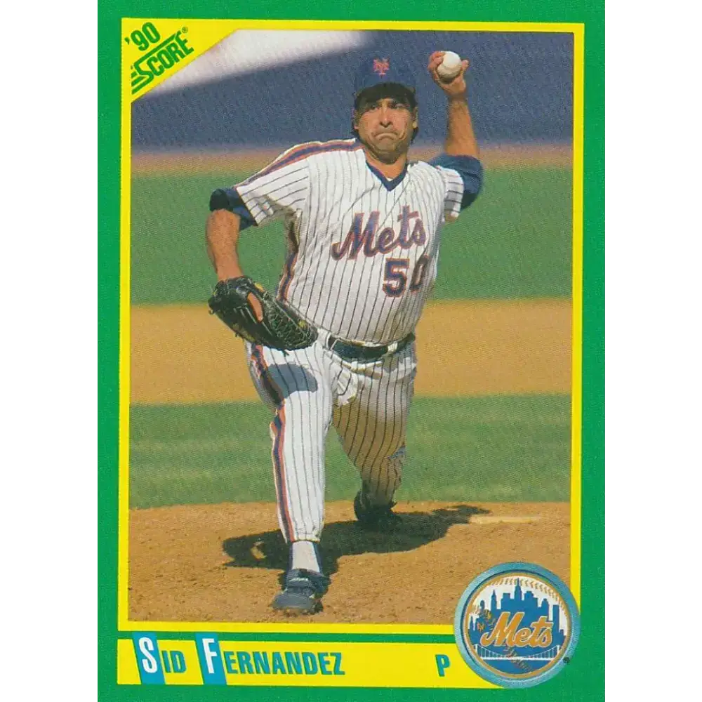 1990 Score #18 Sid Fernandez NM-MT New York Mets Baseball Card - Baseball Card Single