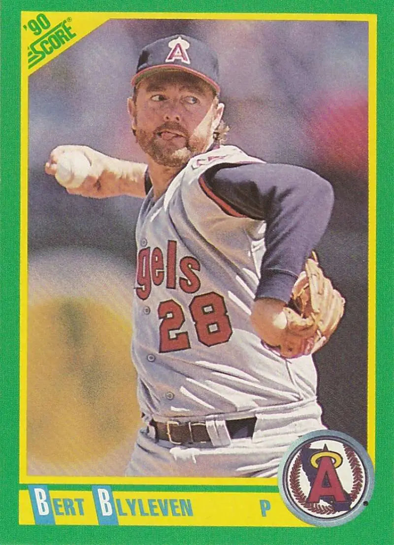 1990 Score #180 Bert Blyleven EX Excellent California Angels Baseball Card - Baseball Card Single