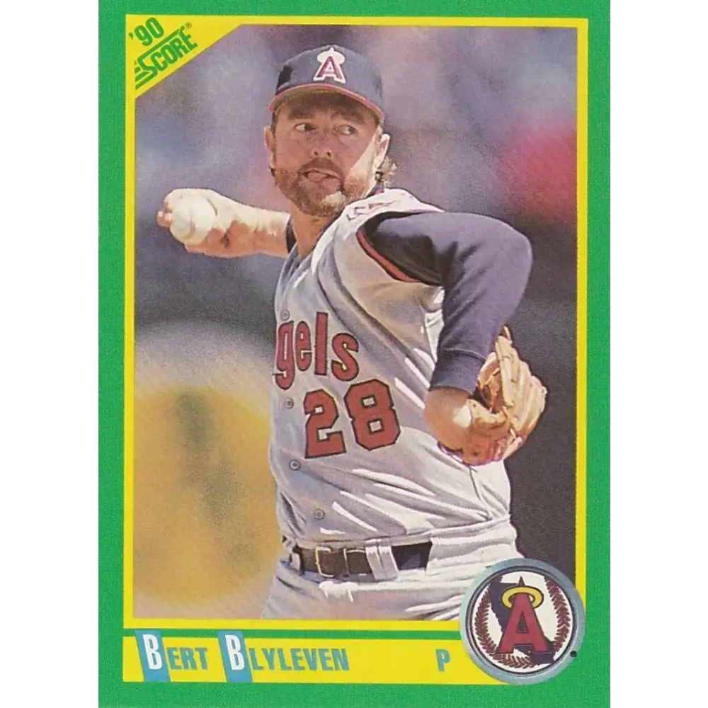 1990 Score #180 Bert Blyleven NM-MT California Angels Baseball Card - Baseball Card Single