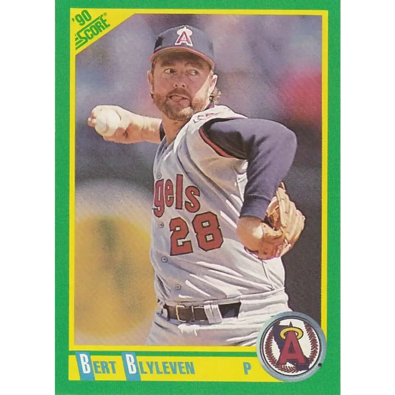 1990 Score #180 Bert Blyleven NM-MT California Angels Baseball Card - Baseball Card Single