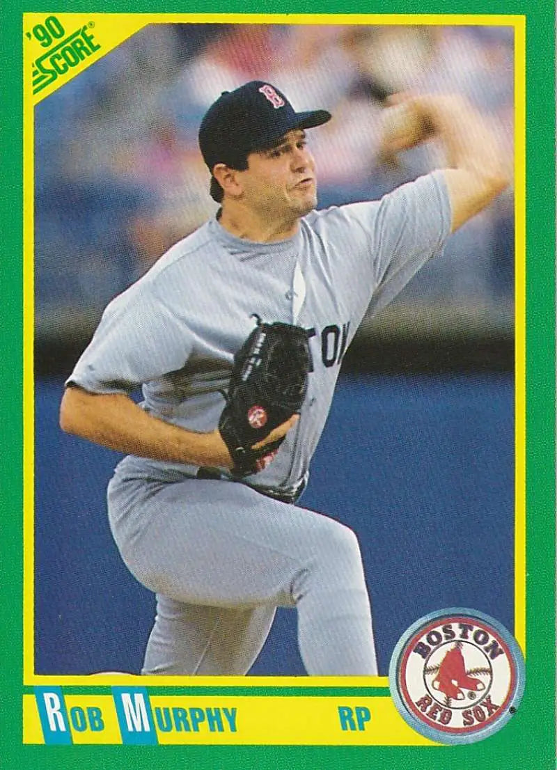 1990 Score #181 Rob Murphy EX Excellent Boston Red Sox Baseball Card - Baseball Card Single