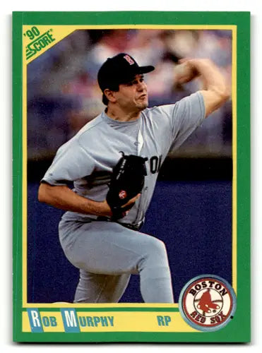 Original gloss Rob Murphy baseball card 1990 Score NM-MT Red Sox ID 46147