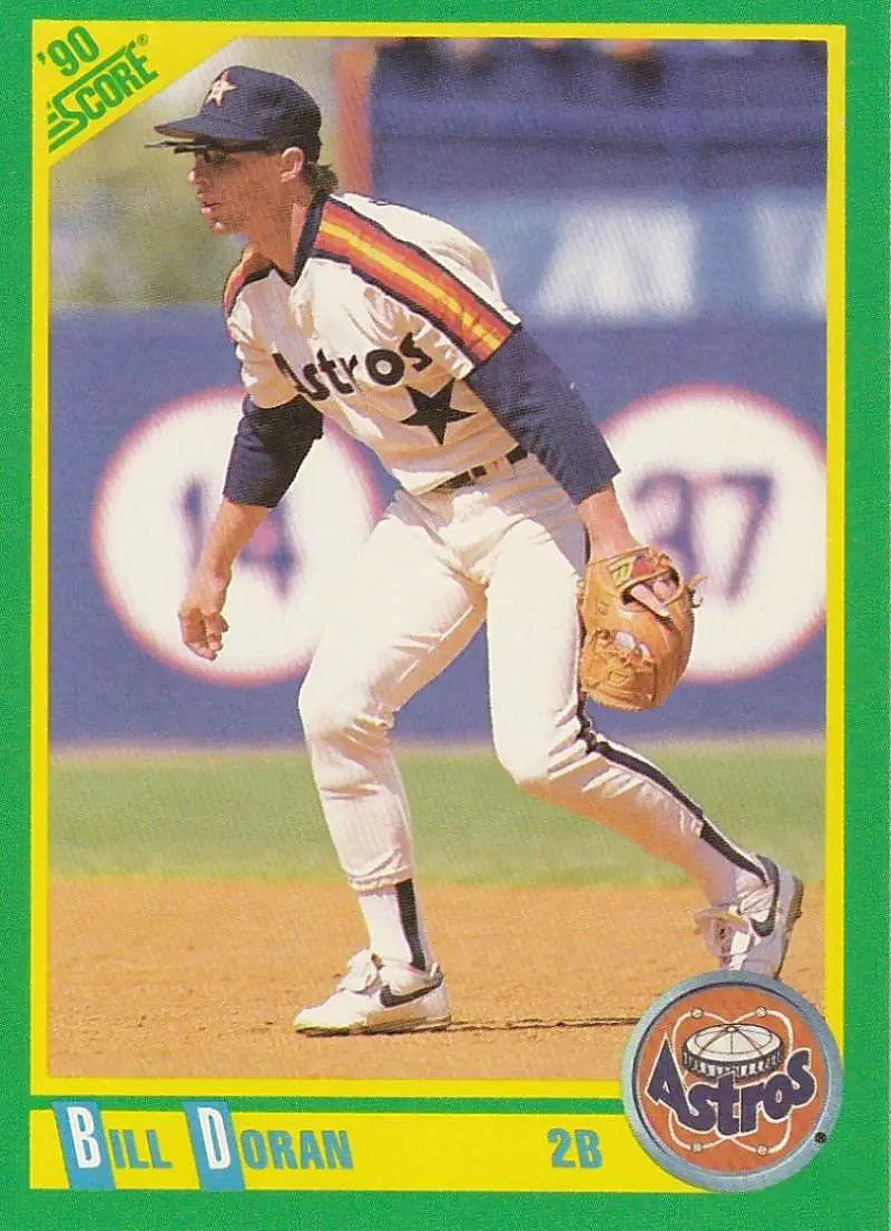 1990 Score #182 Bill Doran EX Excellent Houston Astros Baseball Card - Baseball Card Single