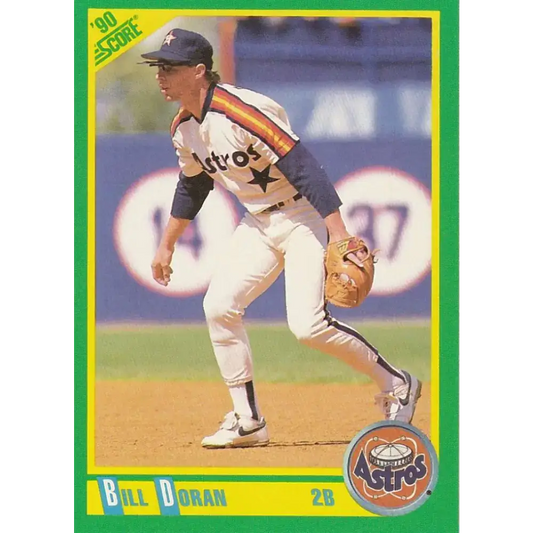 1990 Score #182 Bill Doran NM-MT Houston Astros Baseball Card - Baseball Card Single