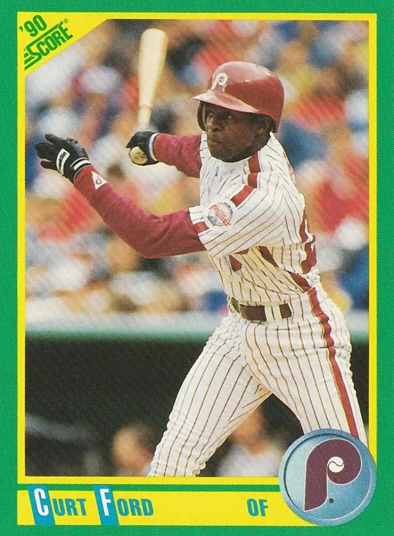 1990 Score #183 Curt Ford EX Excellent Philadelphia Phillies Baseball Card - Baseball Card Single