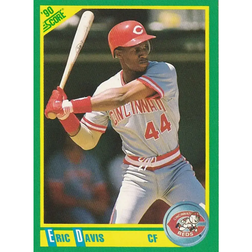 1990 Score #185 Eric Davis NM-MT Cincinnati Reds Baseball Card - Baseball Card Single