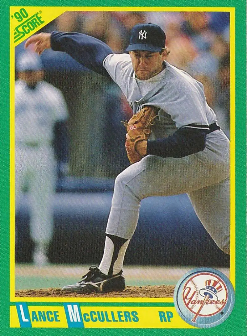 1990 Score #186 Lance McCullers EX Excellent New York Yankees Baseball Card - Baseball Card Single