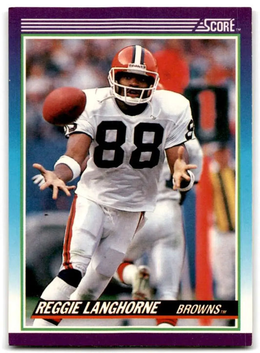 1990 Score #186 Reggie Langhorne NM-MT Cleveland Browns Football Card