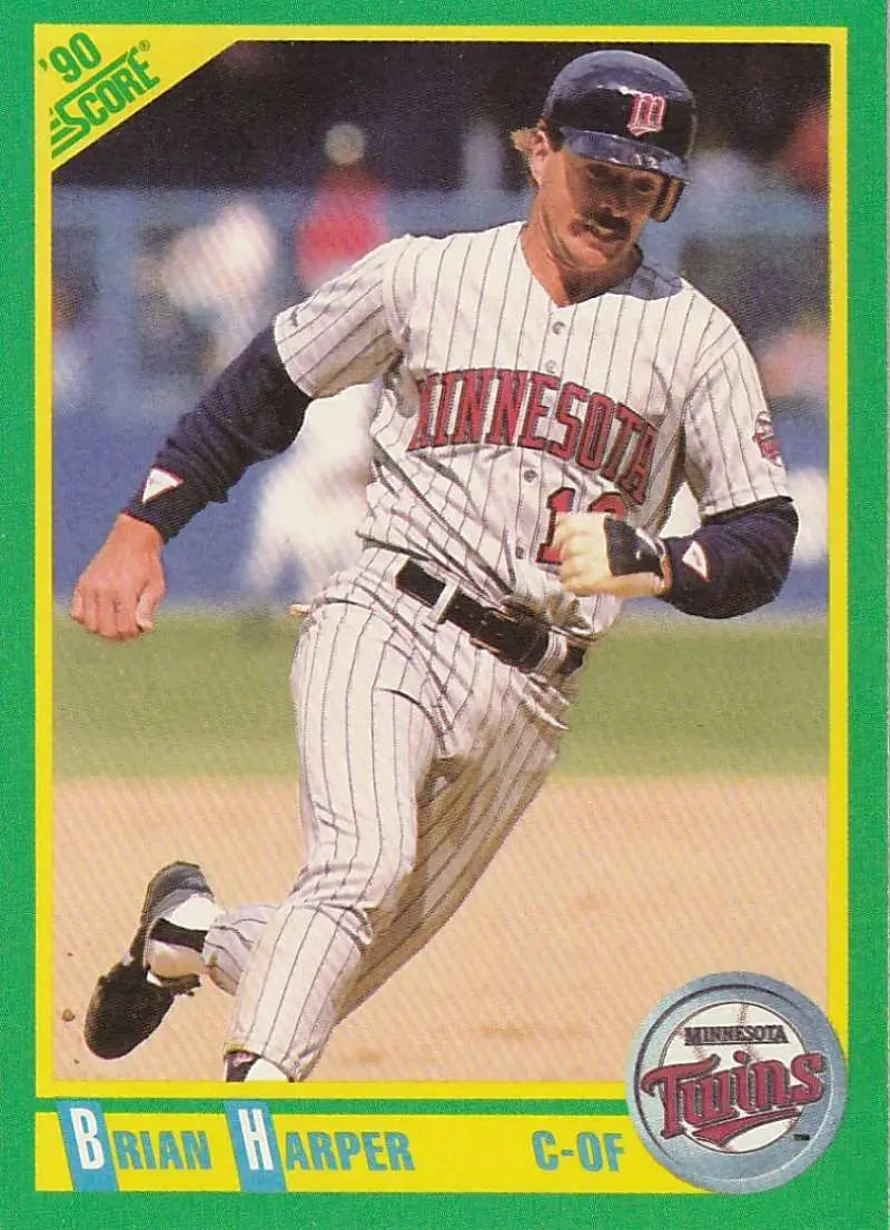1990 Score #189 Brian Harper EX Excellent Minnesota Twins Baseball Card - Baseball Card Single