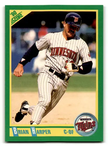 Original gloss of Brian Harper baseball card from 1990 Score #189 Simply Sandoval