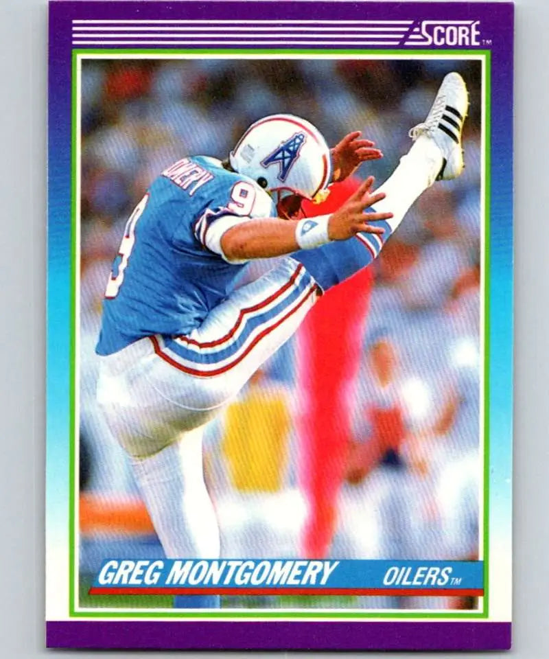 1990 Score #189 Greg Montgomery NM-MT RC Rookie Houston Oilers Football Card - Football Card Single