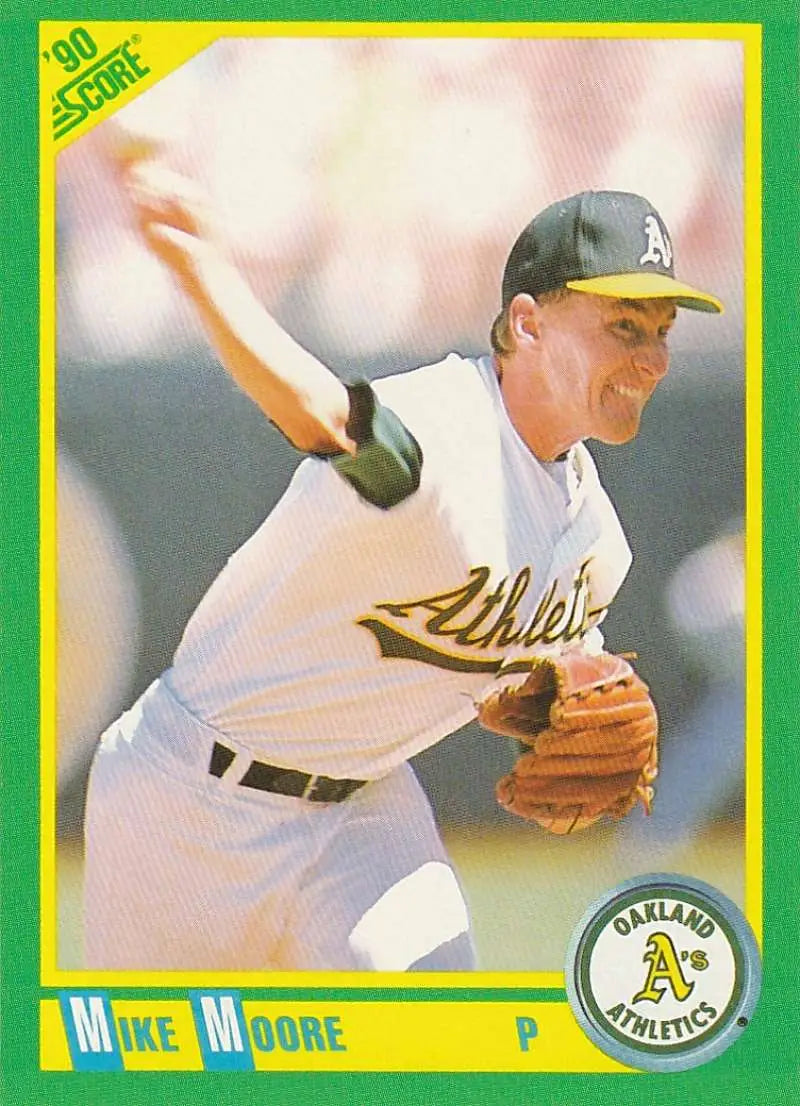 1990 Score #190 Mike Moore EX Excellent Oakland Athletics Baseball Card