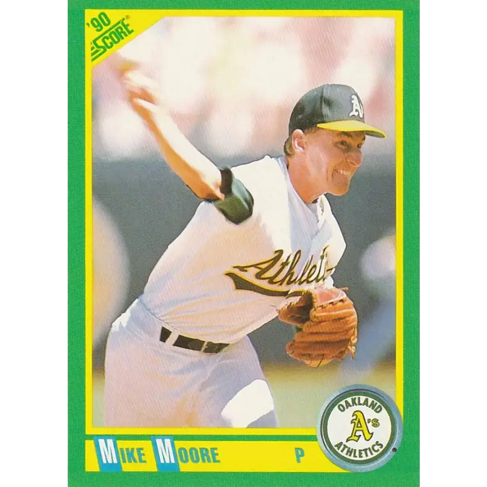 1990 Score #190 Mike Moore NM-MT Oakland Athletics Baseball Card - Baseball Card Single