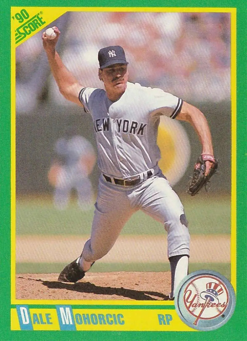 1990 Score #191 Dale Mohorcic EX Excellent New York Yankees Baseball Card - Baseball Card Single