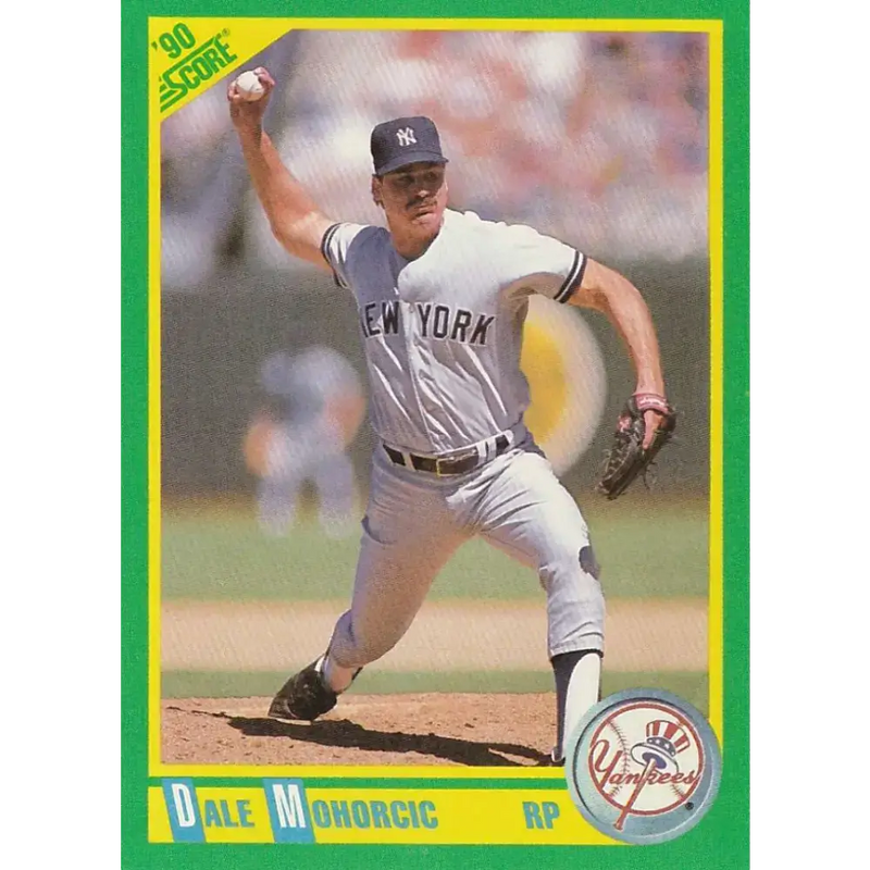 1990 Score #191 Dale Mohorcic NM-MT New York Yankees Baseball Card - Baseball Card Single