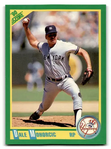 Original gloss Dale Mohorcic baseball card from 1990 Score NM-MT Yankees ID:46165