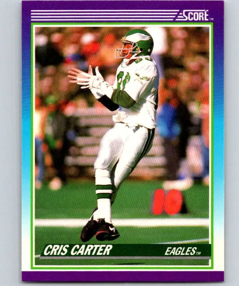 1990 Score #193 Cris Carter NM-MT Philadelphia Eagles Football Card - Football Card Single