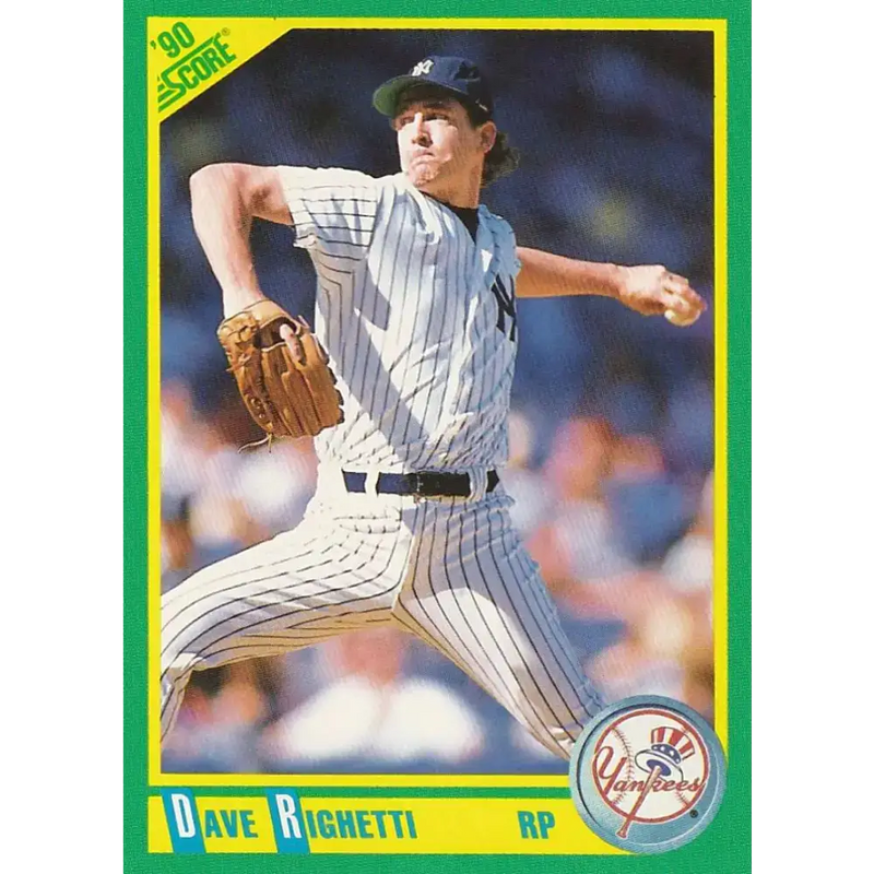 1990 Score #194 Dave Righetti NM-MT New York Yankees Baseball Card - Baseball Card Single