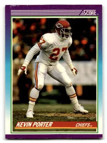 Original gloss Kevin Porter Kansas City football card from 1990 Score #194